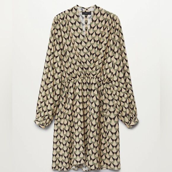 Mango Printed Wrap Dress New - Picture 6 of 8